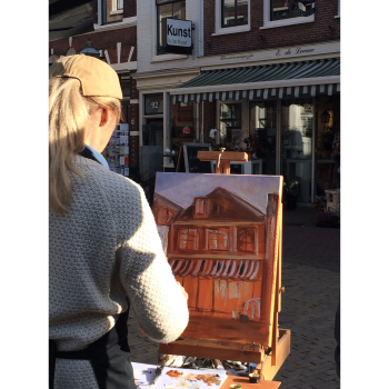 Kunstenaars aan het werk op straat!